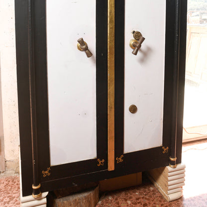 Cassaforte da terra a 2 ante in ferro pieno epoca 1800