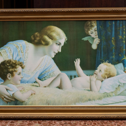 Quadro capoletto litografia su tela con cornice Italia 1930