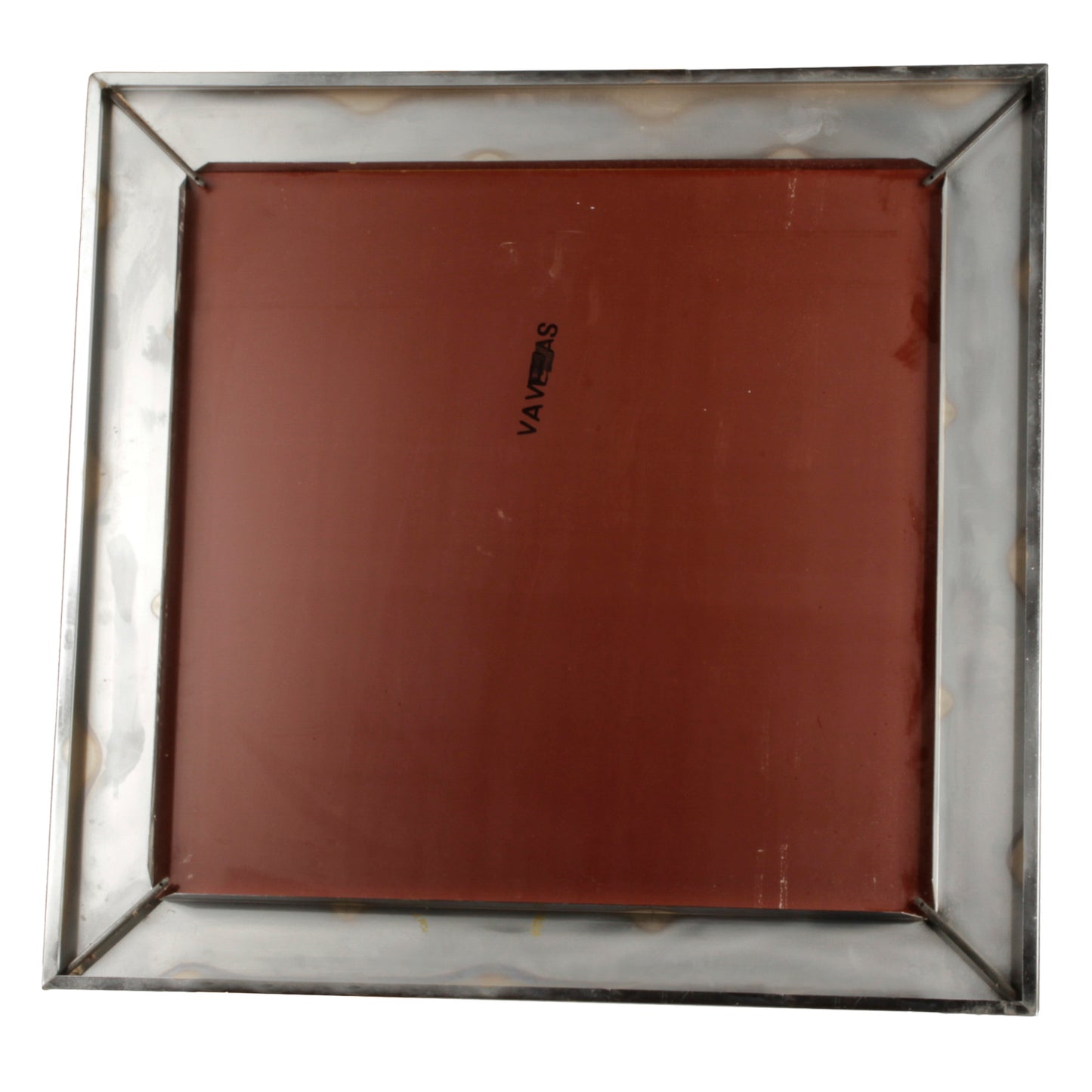 SPECCHIERA CON CORNICE IN METALLO SATINATO ITALIA 1960