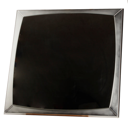 SPECCHIERA CON CORNICE IN METALLO SATINATO ITALIA 1960