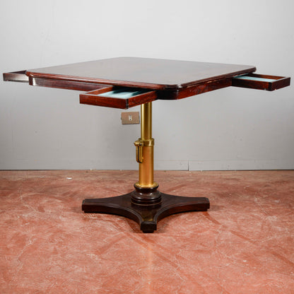 Tavolo Da Gioco Con Martinetto Alzabile Anni 1980
