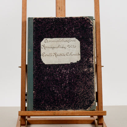 Libro registro contabile mastro dare avere epoca 900