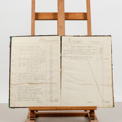 Libro registro contabile mastro dare avere epoca 900
