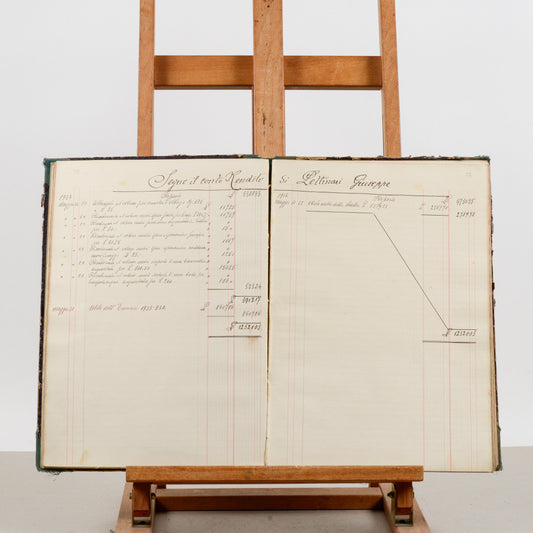 Libro registro contabile mastro dare avere epoca 900