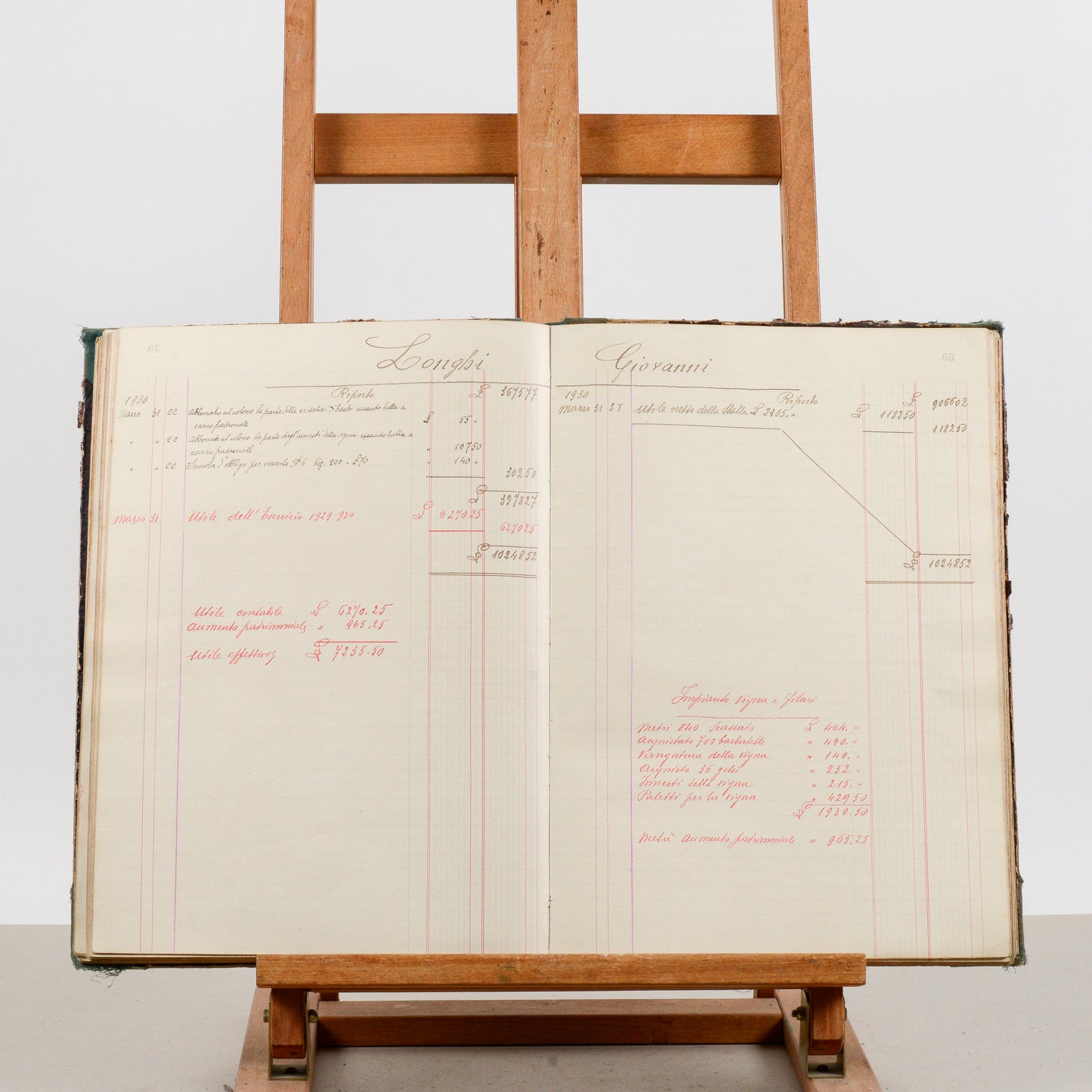 Libro registro contabile mastro dare avere epoca 900