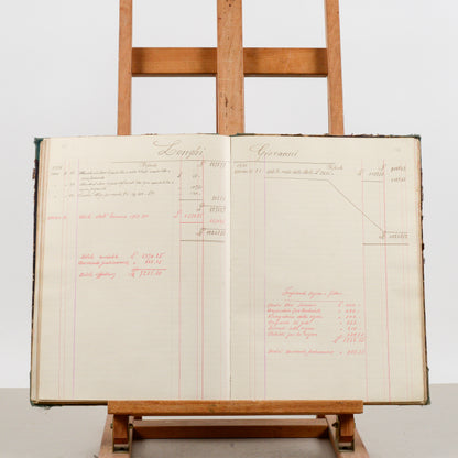 Libro registro contabile mastro dare avere epoca 900