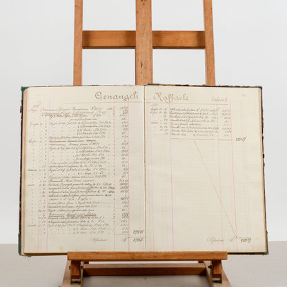 Libro registro contabile mastro dare avere epoca 900