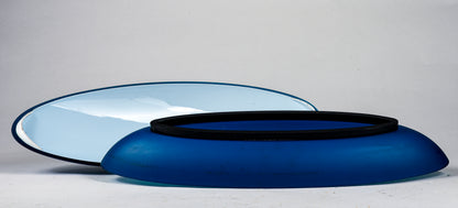 vassoio in plastica ART DECO'  con coperchi raffigura sagoma pesce in plastica con piccoli segni