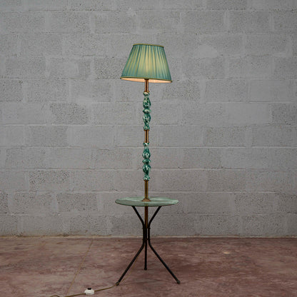 Lampada piantana ceramica vetro anni 50