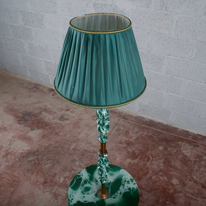 Lampada piantana ceramica vetro anni 50