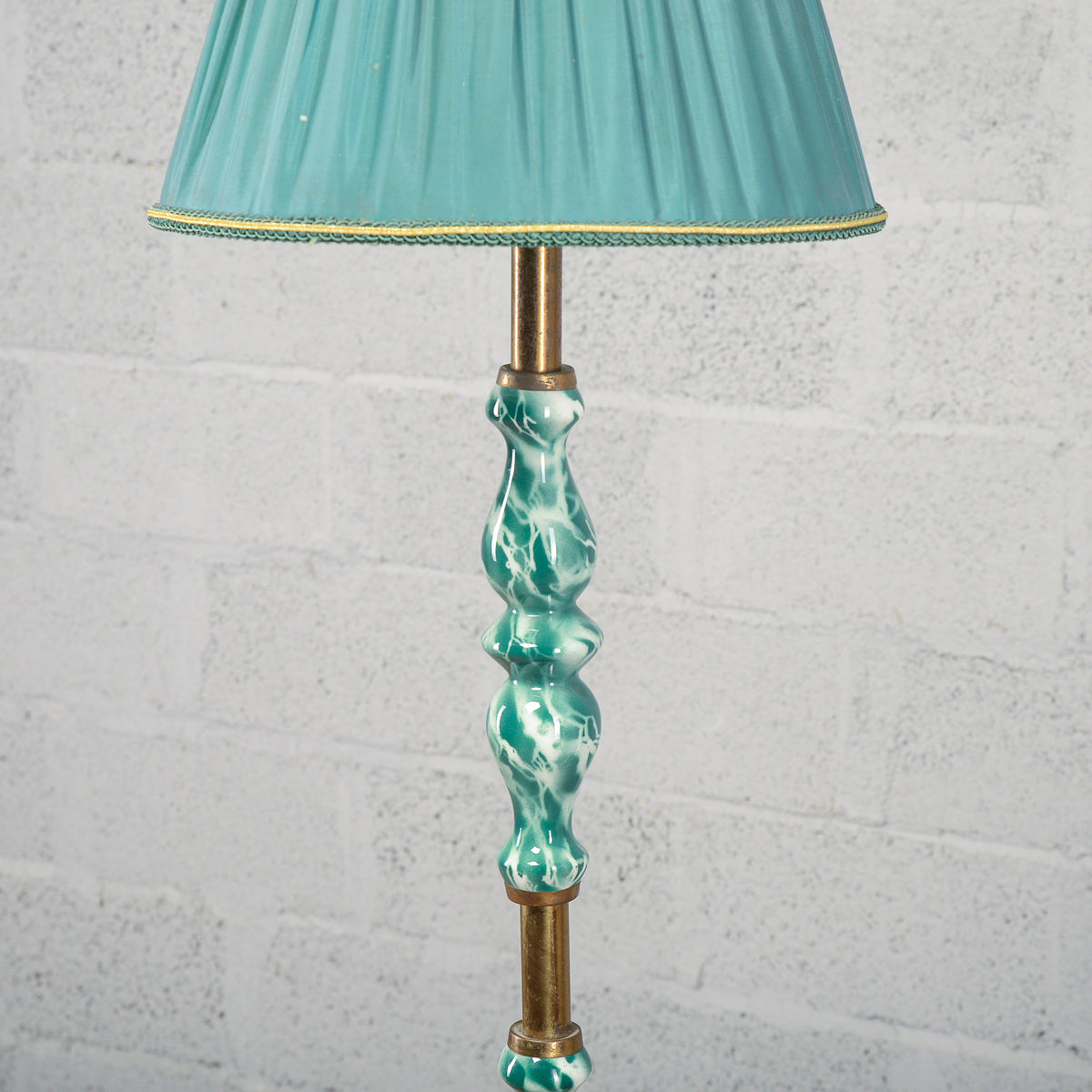 Lampada piantana ceramica vetro anni 50