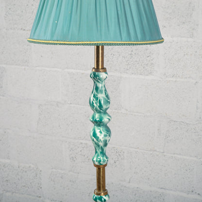 Lampada piantana ceramica vetro anni 50