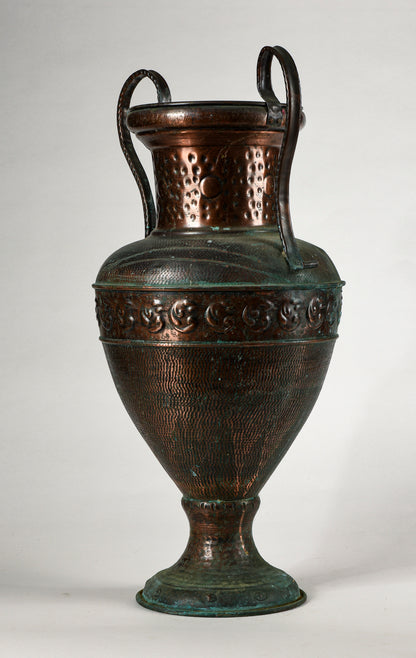 Vaso anfora in rame portaombrelli 1980