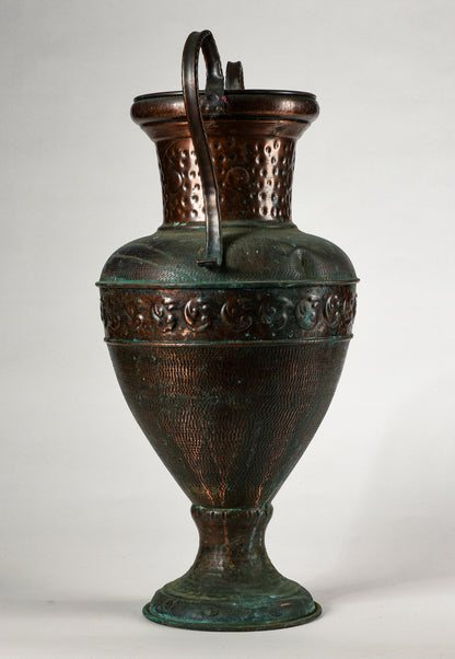 Vaso anfora in rame portaombrelli 1980