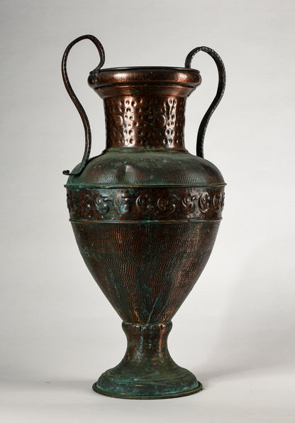 Vaso anfora in rame portaombrelli 1980