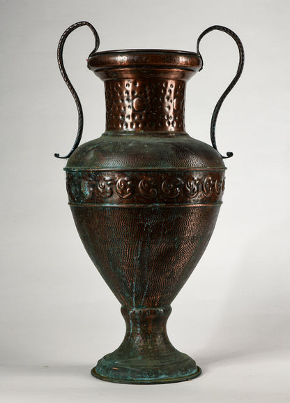 Vaso anfora in rame portaombrelli 1980