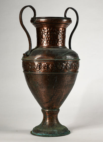 Vaso anfora in rame portaombrelli 1980