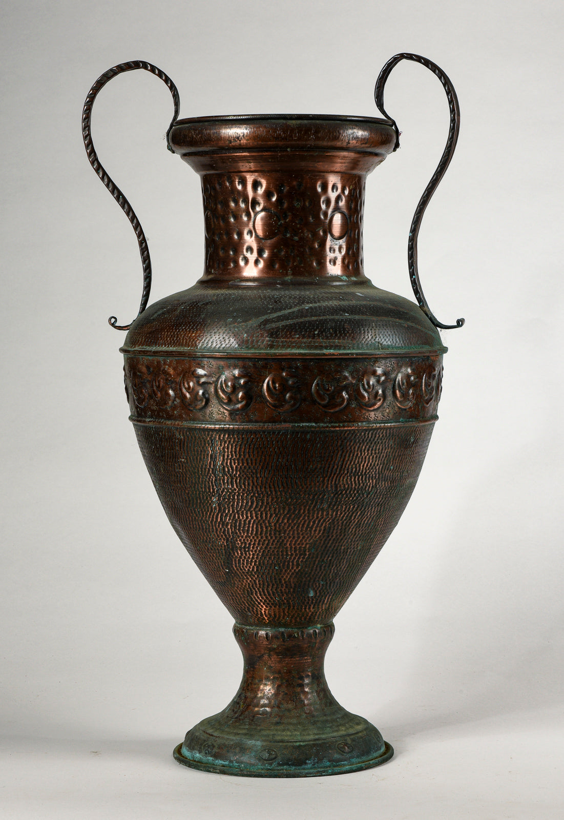 Vaso anfora in rame portaombrelli 1980