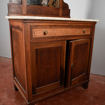 Credenzina con specchio toletta piano marmo