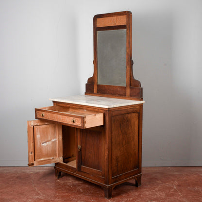 Credenzina con specchio toletta piano marmo