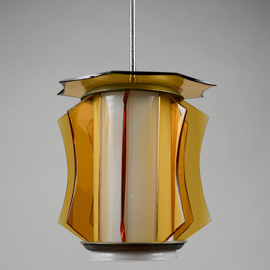 Lampadario vetro vintage anni 60