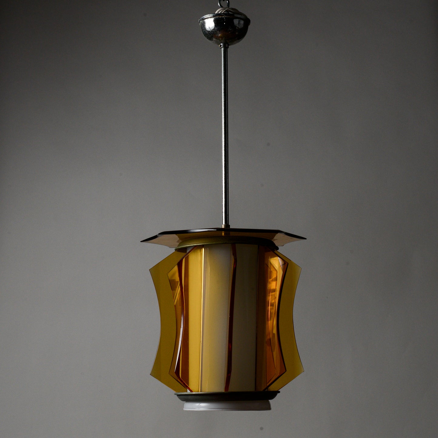 Lampadario vetro vintage anni 60