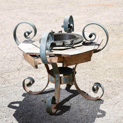 Braciere base metallo vintage destrutturato