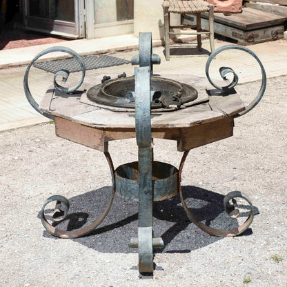 Braciere base metallo vintage destrutturato
