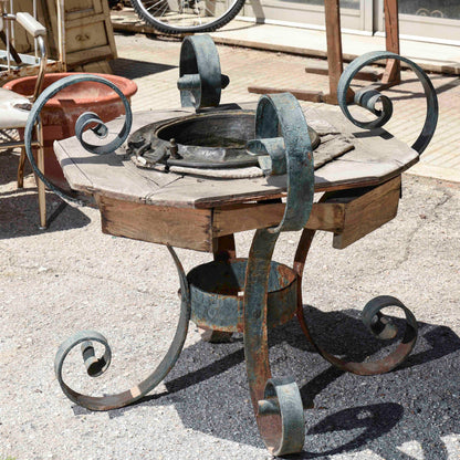 Braciere base metallo vintage destrutturato