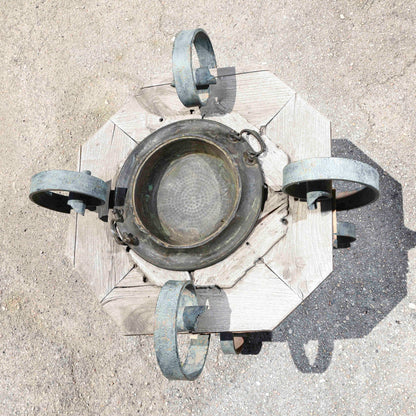 Braciere base metallo vintage destrutturato