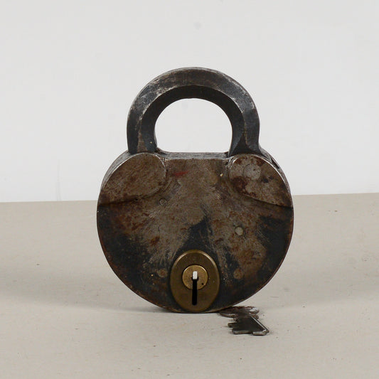 Antico lucchetto serratura porta forziere funzionante
