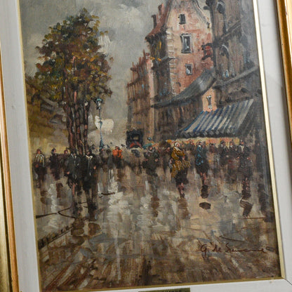 Quadro di paesaggio cittadino Parigi firmata G.DE SIMONE