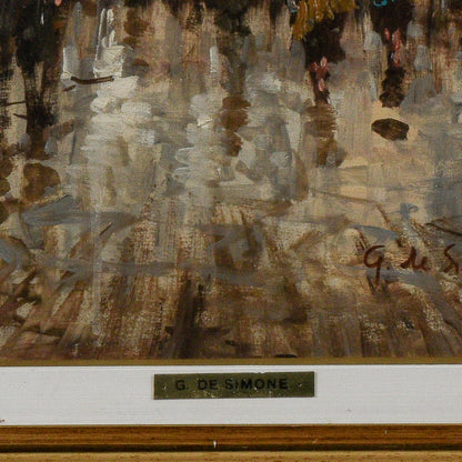 Quadro di paesaggio cittadino Parigi firmata G.DE SIMONE