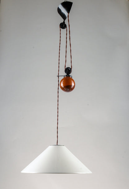 Lampadario a sospensione postmoderna di Enzo Mari & Giancarlo Fassina per Artemide 1970