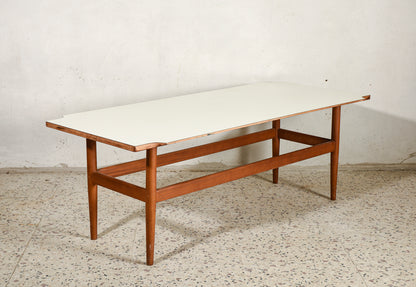 Tavolino da salotto basso bianco vintage Italia 1960