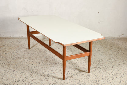 Tavolino da salotto basso bianco vintage Italia 1960