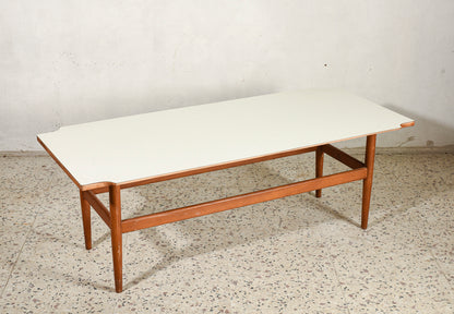 Tavolino da salotto basso bianco vintage Italia 1960