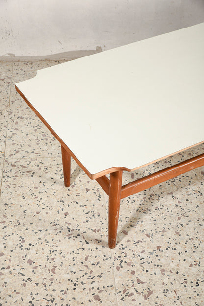 Tavolino da salotto basso bianco vintage Italia 1960