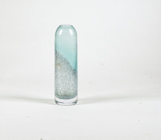 Vaso Art Deco in vetro di Murano soffiato verde, Italia, anni 20