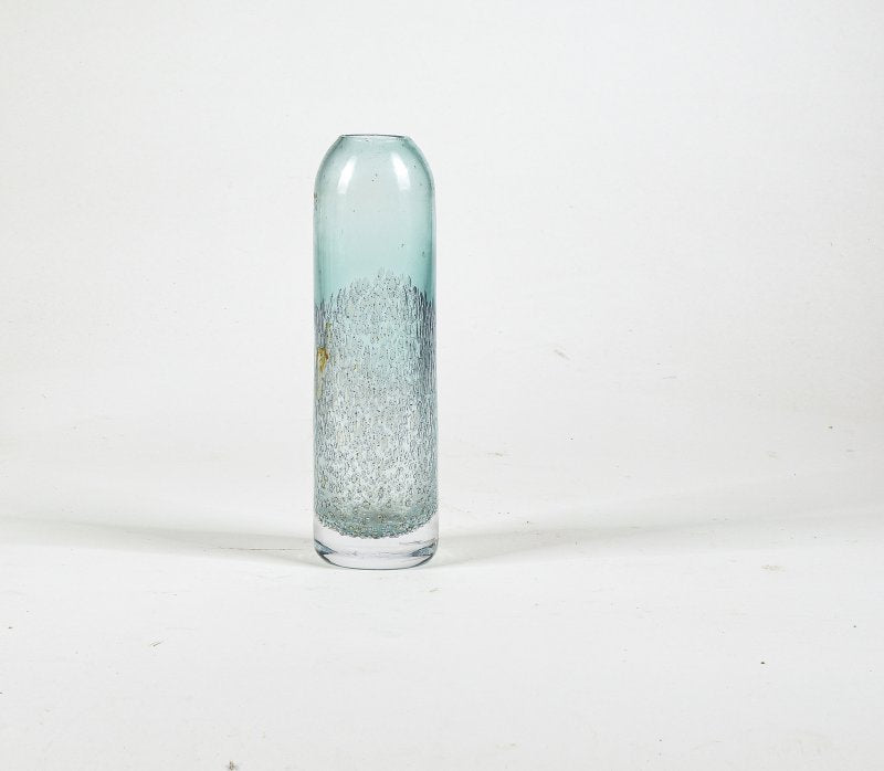 Vaso Art Deco in vetro di Murano soffiato verde, Italia, anni 20