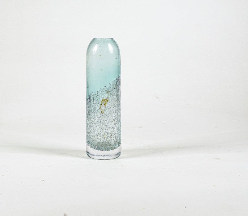 Vaso Art Deco in vetro di Murano soffiato verde, Italia, anni 20