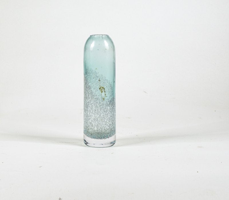 Vaso Art Deco in vetro di Murano soffiato verde, Italia, anni 20