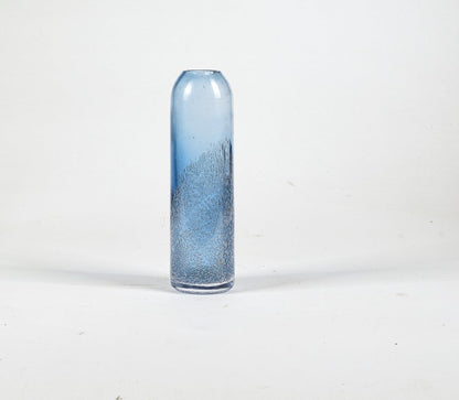 Vaso Art Deco in vetro di Murano soffiato blu, Italia, anni '20