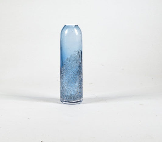 Vaso Art Deco in vetro di Murano soffiato blu, Italia, anni '20