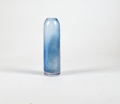 Vaso Art Deco in vetro di Murano soffiato blu, Italia, anni '20