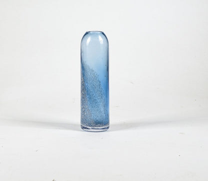 Vaso Art Deco in vetro di Murano soffiato blu, Italia, anni '20