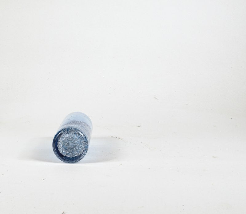 Vaso Art Deco in vetro di Murano soffiato blu, Italia, anni '20