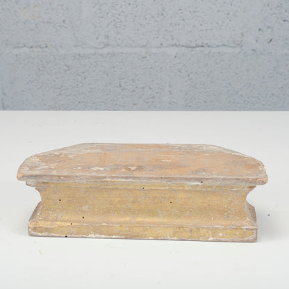 Base mensola dorata foglia oro scantonata XVIII secolo