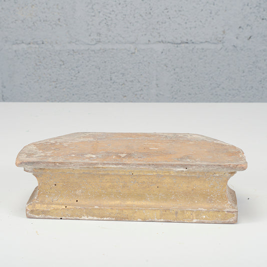 Base mensola dorata foglia oro scantonata XVIII secolo