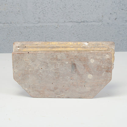 Base mensola dorata foglia oro scantonata XVIII secolo